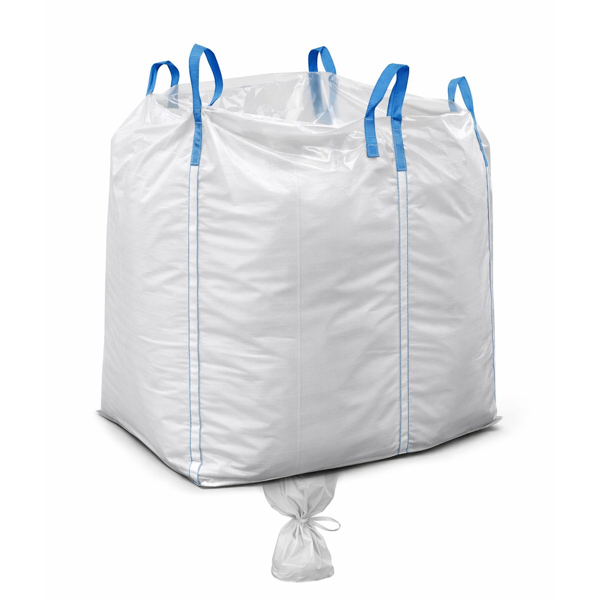 Full open top flat bottom FIBC bag with PE liner for barrier-sensitive materials.